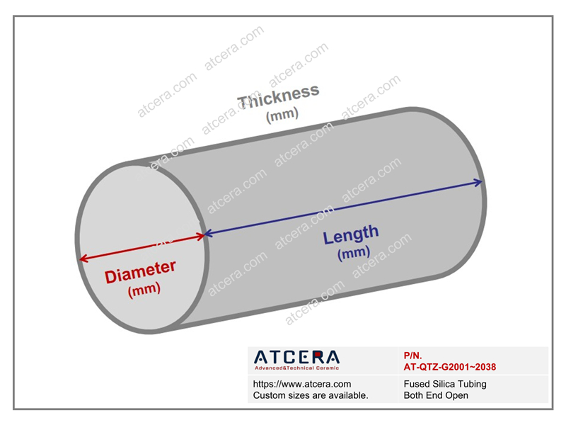 Drawing of Fused Silica Tubing Both End Open