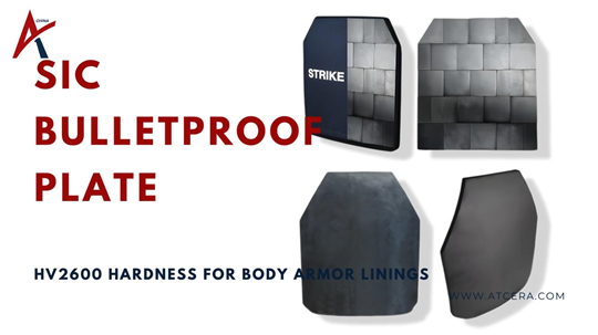 Silicon Carbide Plates HV2600 Hardness for Body Armor Linings